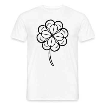 Symbole du trèfle - T-shirt homme - blanc - Devant - AI Model Male 178 dark (178cm)