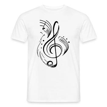Musiknote Notenschlüssel Musiker Symbol - Männer T-Shirt - Weiß - Vorne - AI Model Male 178 dark (178cm)