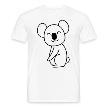 Koala Comic Tier - Männer T-Shirt - Weiß - Vorne - AI Model Male 178 dark (178cm)