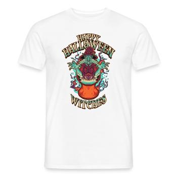Halloween Witch - Men's T-Shirt - white - Front - AI Model Male 178 dark (178cm)