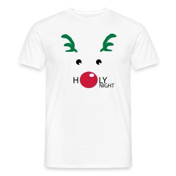 Holy Rudolph - Männer T-Shirt - Weiß - Vorne - AI Model Male 178 dark (178cm)