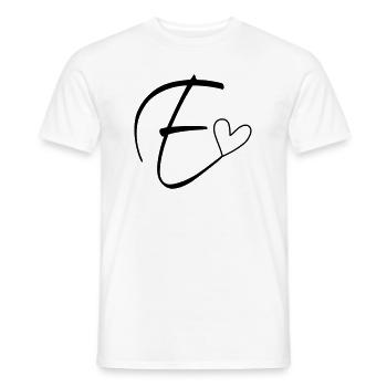 Letter E Letter E Calligraphy - Men's T-Shirt - white - Front - AI Model Male 178 dark (178cm)