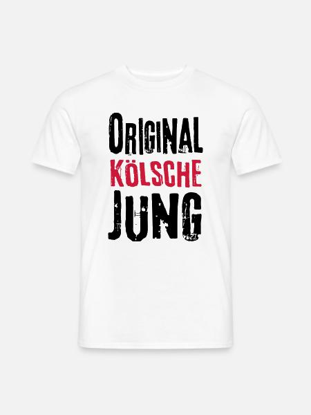 Kölsche Jung Original Kölner Junge Karneval Köln - Männer T-Shirt - Weiß