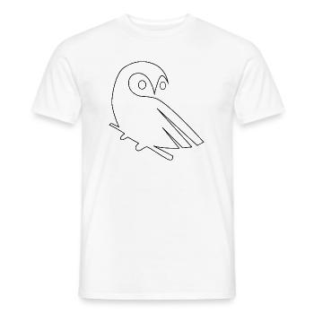 Eule - Männer T-Shirt - Weiß - Vorne - AI Model Male 178 dark (178cm)