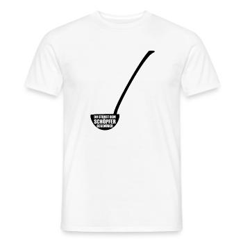 Du stehst dem Schöpfer gegenüber - Wortspiel - Männer T-Shirt - Weiß - Vorne - AI Model Male 178 dark (178cm)