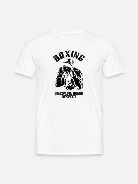 Boxer - Boxing Discipline Honor Respect - Männer T-Shirt - Weiß