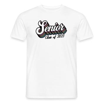 Abschlussklasse 2023 Retro Abschlussfeier Geschenk - Männer T-Shirt - Weiß - Vorne - AI Model Male 178 dark (178cm)