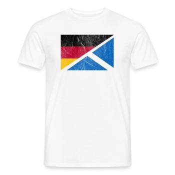 Vintage Deutschland Schottland Flagge - Männer T-Shirt - Weiß - Vorne - AI Model Male 178 dark (178cm)