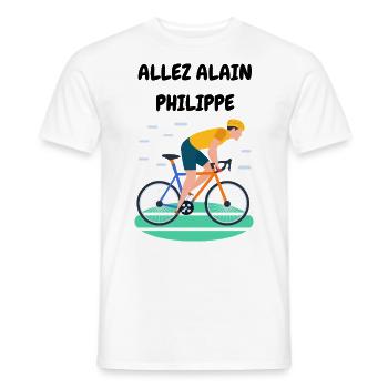ALLEZ ALAIN PHILIPPE - T-shirt homme - blanc - Devant - AI Model Male 178 dark (178cm)