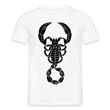 Scorpion noir - T-shirt homme - blanc - Devant - AI Model Male 178 dark (178cm)