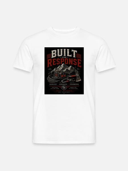 Built For Response - Feuerwehr Berg-Einsatz Design - Männer T-Shirt - Weiß