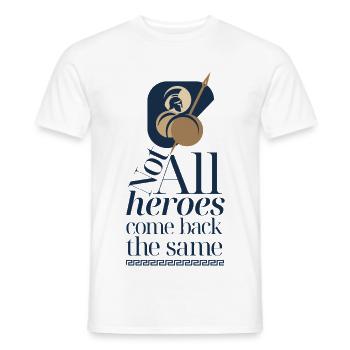 Mythologischer spartanischer Krieger. - Männer T-Shirt - Weiß - Vorne - AI Model Male 178 dark (178cm)