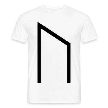 Uruz Rune Black – Viking Futhark Norse - T-shirt homme - blanc - Devant - AI Model Male 178 dark (178cm)