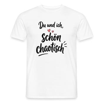 Du und ich – schön chaotisch mit Herz - Männer T-Shirt - Weiß - Vorne - AI Model Male 178 dark (178cm)
