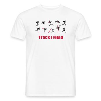 Decathlon, Track and Field - Men's T-Shirt - white - Front - AI Model Male 178 dark (178cm)