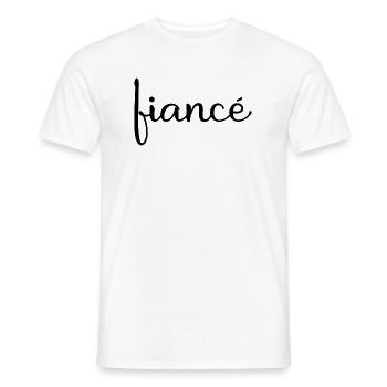 Verlobte Matching Verlobung Geschenk Hochzeit des Bräutigams - Männer T-Shirt - Weiß - Vorne - AI Model Male 178 dark (178cm)