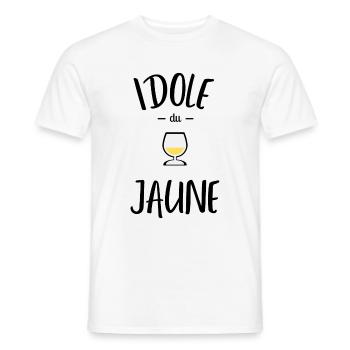Idole Du Jaune T Shirt Pastis Anis Humour - T-shirt homme - blanc - Devant - AI Model Male 178 dark (178cm)