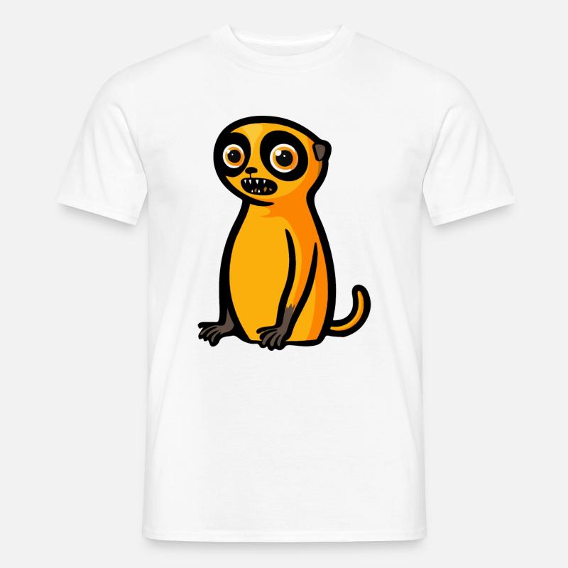 Erdmännchen Halloween Comic Lustig - Männer T-Shirt - Weiß
