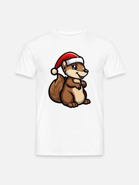 Squirrel Christmas - Men's T-Shirt - white