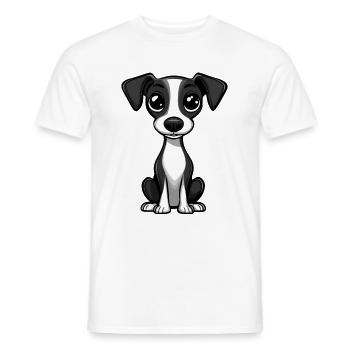 Whippet Chien Comique Bébé - T-shirt homme - blanc - Devant - AI Model Male 178 dark (178cm)