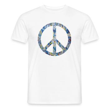symbole de la paix e 205 - T-shirt homme - blanc - Devant - AI Model Male 178 dark (178cm)