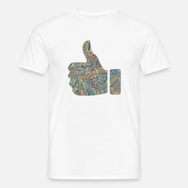 handzeichen like e 201 - Männer T-Shirt - Weiß
