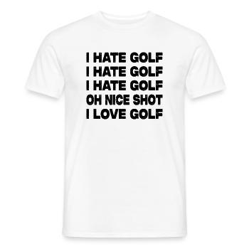 Je déteste le golf Oh Nice Shot - Drôle de golfeur disant - T-shirt homme - blanc - Devant - AI Model Male 178 dark (178cm)