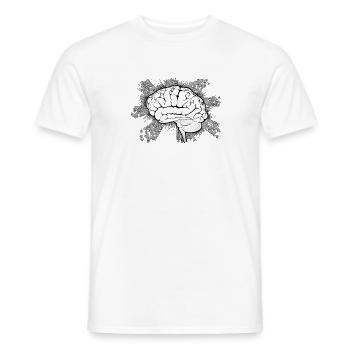 Gehirnkirmes Doodle Design - Männer T-Shirt - Weiß - Vorne - AI Model Male 178 dark (178cm)
