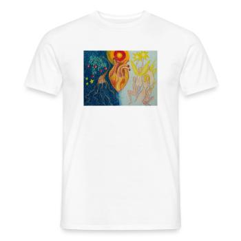 ©Heart May Melt - by Xenia Nitzberg - Männer T-Shirt - Weiß - Vorne - AI Model Male 178 dark (178cm)