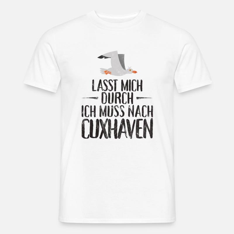 Lasst mich durch ich muss nach Cuxhaven Möwe - Männer T-Shirt - Weiß