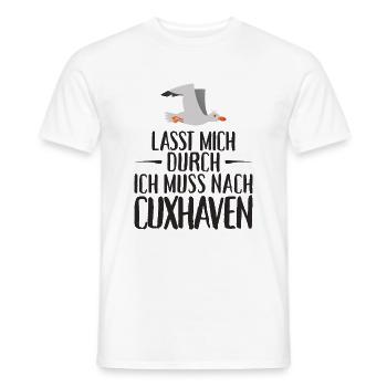 Lasst mich durch ich muss nach Cuxhaven Möwe - Männer T-Shirt - Weiß - Vorne - AI Model Male 178 dark (178cm)