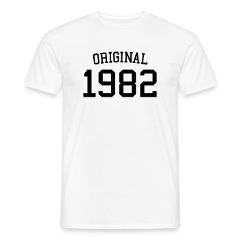Original 1982 - 40 Jahre alt - Geschenk zum 40. Geburtstag - Männer T-Shirt - Weiß - Vorne - AI Model Male 178 dark (178cm)