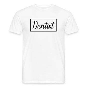 Dentiste Fier diplômé en médecine dentaire - T-shirt homme - blanc - Devant - AI Model Male 178 dark (178cm)