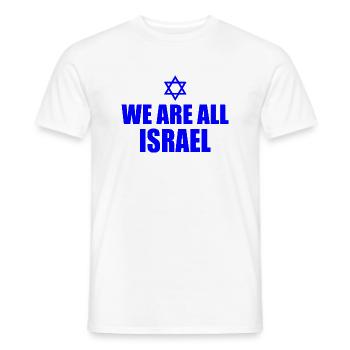 We are all israel - Men's T-Shirt - white - Front - AI Model Male 178 dark (178cm)