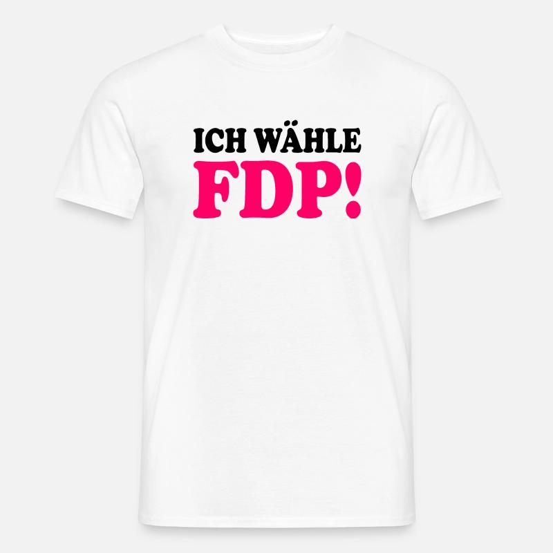 Fdp - ich wähle fdp - Männer T-Shirt - Weiß