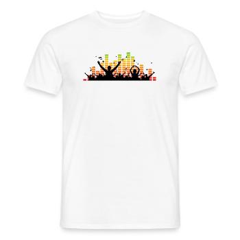 Menschen - Konzert Festival - Männer T-Shirt - Weiß - Vorne - AI Model Male 178 dark (178cm)