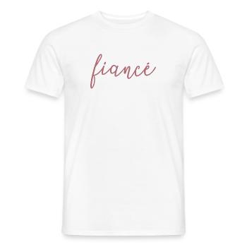 Fiancé Matching Engagement Gift Groom’s Mariage du marié - T-shirt homme - blanc - Devant - AI Model Male 178 dark (178cm)