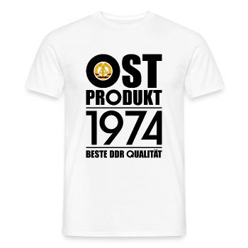 52. GEBURTSTAG OSSI OSTPRODUKT 1974 DDR - Männer T-Shirt - Weiß - Vorne - AI Model Male 178 dark (178cm)
