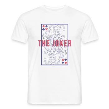 The Joker Playing Card - Men's T-Shirt - white - Front - AI Model Male 178 dark (178cm)