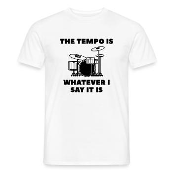 Le tempo est tout ce que je dis qu’il est - T-shirt homme - blanc - Devant - AI Model Male 178 dark (178cm)