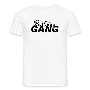 Birthday Gang Matching Group Birthday Party Gift - Men's T-Shirt - white - Front - AI Model Male 178 dark (178cm)