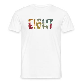 Acht-8-jähriger Geburtstag, 8-jähriges Jubiläum - Männer T-Shirt - Weiß - Vorne - AI Model Male 178 dark (178cm)