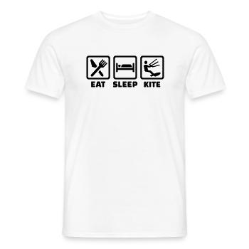 Eat Sleep Kite - T-shirt homme - blanc - Devant - AI Model Male 178 dark (178cm)