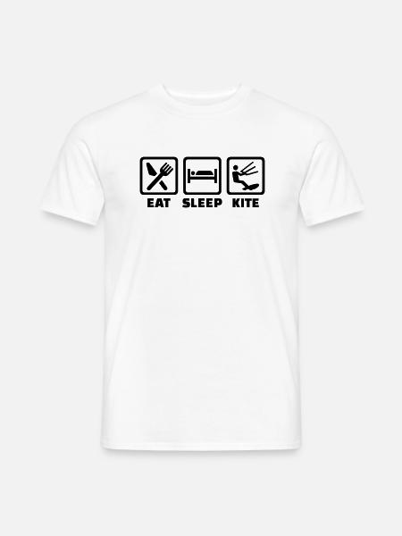 Kitesurfen - Männer T-Shirt - Weiß
