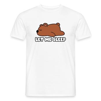 Laisse moi dormir ours - T-shirt homme - blanc - Devant - AI Model Male 178 dark (178cm)