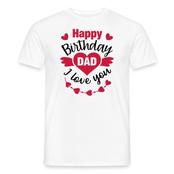 Dad birthday gift congratulations daughter son - Men's T-Shirt - white - Front - AI Model Male 178 dark (178cm)