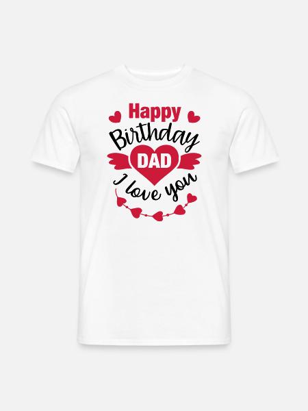 Papa cadeau d'anniversaire félicitations fille fils - T-shirt homme - blanc