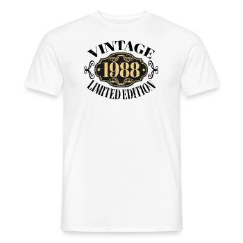 Jahrgang 1988 - 34 Jahre alt, Geschenk zum 34. Geburtstag - Männer T-Shirt - Weiß - Vorne - AI Model Male 178 dark (178cm)
