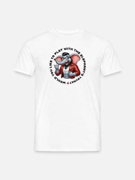 would you like to play with the elephant ́s trunk - Men's T-Shirt - white