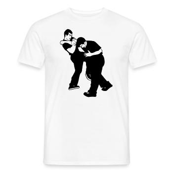 Krav Maga / Martial Arts / Self-Defense - Men's T-Shirt - white - Front - AI Model Male 178 dark (178cm)